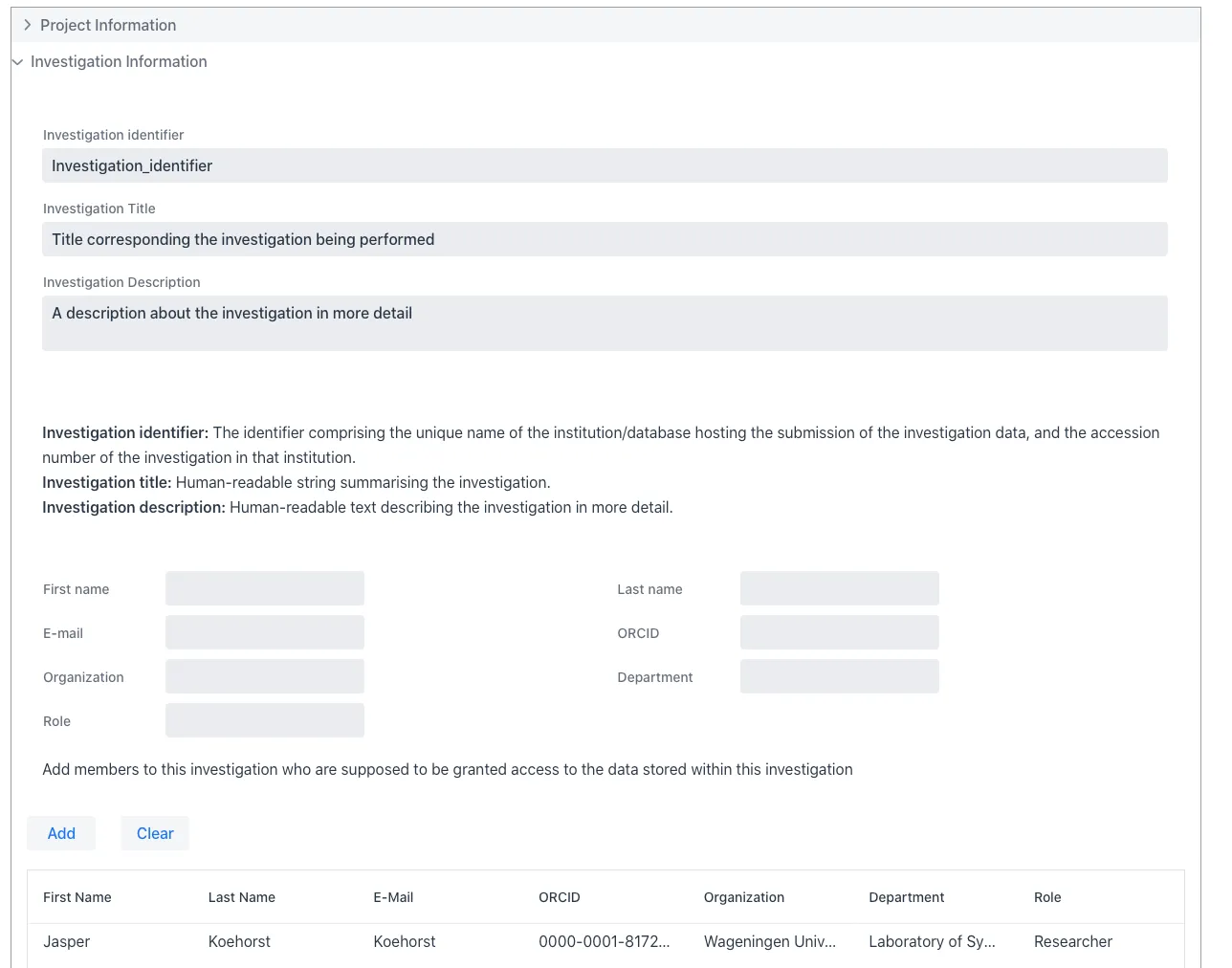 Web Interface