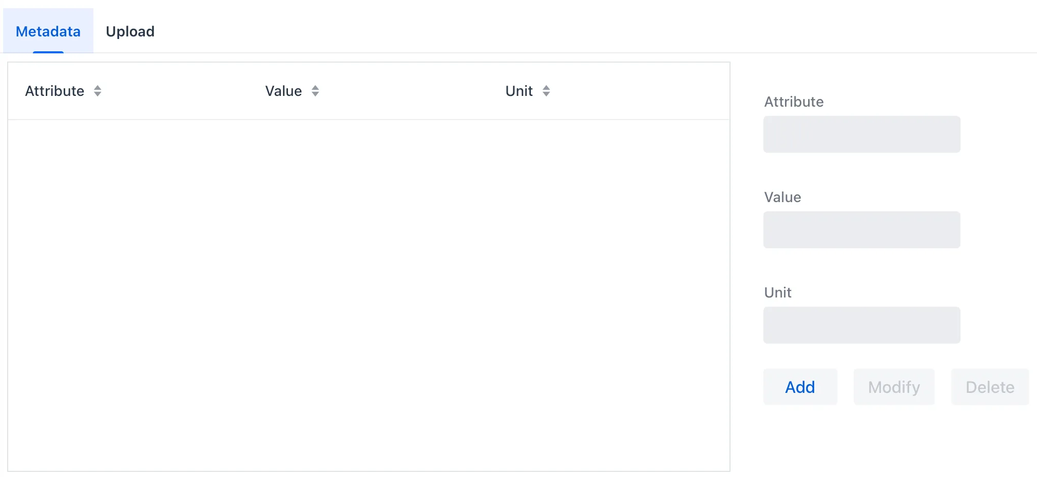 metadata interface